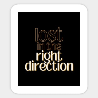 Lost In The Right Direction Sticker